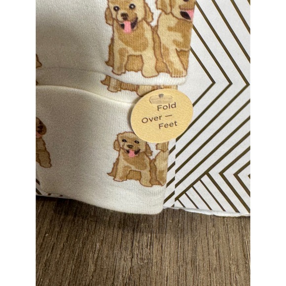 Monica + Andy Organic Cotton sleeper NEW Dog Puppy Footie 
Pajamas 0-3 Months - Picture 4 of 7